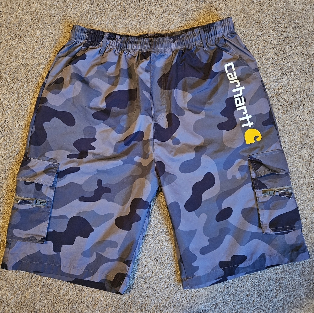 Carhartt Men's Blue Camo Shorts